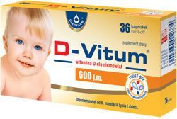 D-Vitum witamina D dla niemowląt 600 j.m. 36 kaps