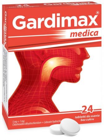 Gardimax Medica 5mg+1mg 24 tabletki do ssania