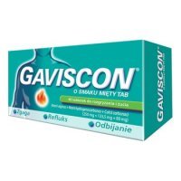 Gaviscon o smaku mięty 48 tabletek do rozgryzania