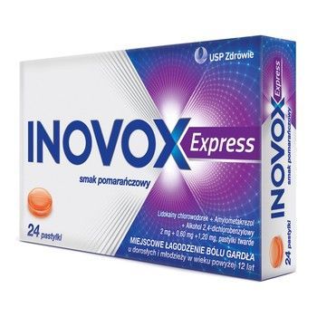 Inovox Express pomarańcz. 24 pastyl.