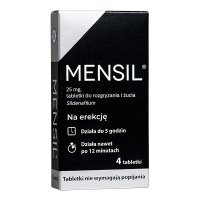 Mensil 25 mg 4 tab.do rozgr. i żucia