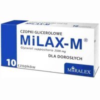 MiLAX-M Czopki glicerolowe dla dorosłych 10 sztuk
