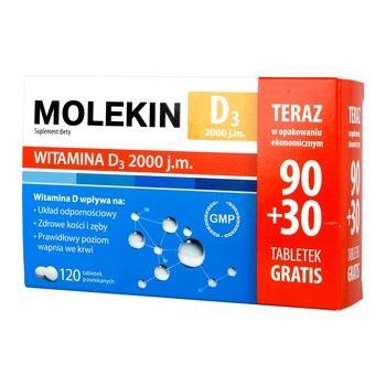 Molekin D3 2 000 j.m.120 tabletek (90+30)