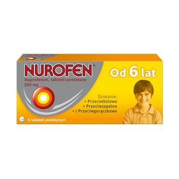 Nurofen dla dzieci 200 mg 6 tabletek