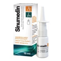 Sinumedin aerozol do nosa, roztwór (1,5 mg + 2,5 mg) 15 ml