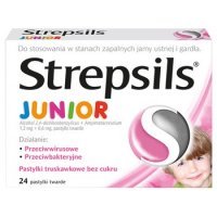 Strepsils Junior 0,6mg+1,2mg 24 pastylki