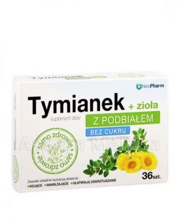 Tymianek + Podbiał z 20 ziołami 36 pastylek